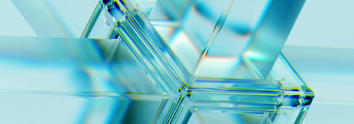 Abstract 3D composition of cube fusion &ndash; means individual consultations, practical demonstrations, and direct services from the 3DEXPERIENCE Competence Center.